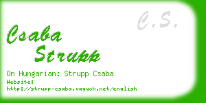 csaba strupp business card